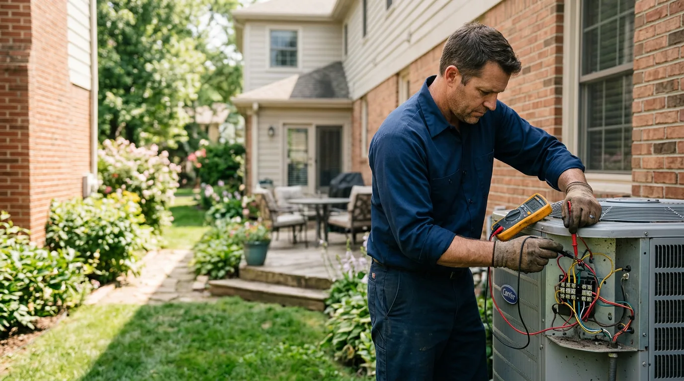 HVAC technician working near Cherry Creek, SD
